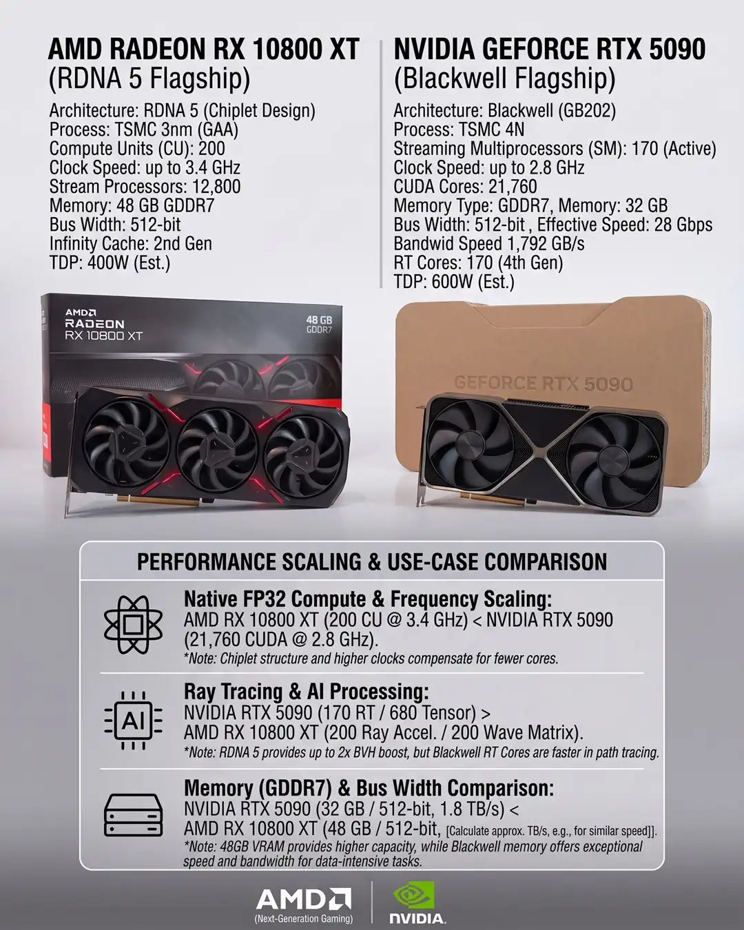 AMD Radeon RX 10800 XT Challenges NVIDIA RTX 5090 in 4K Gaming — via en.gamegpu.com